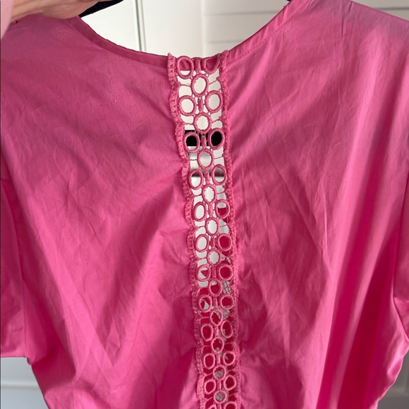 Peixoto Pink Lace Trim Casual Dress - Picture 4 of 7